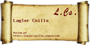 Lagler Csilla névjegykártya